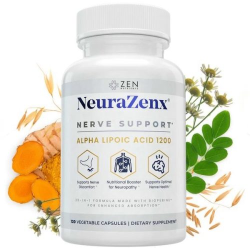 Bottle of NeuraZenx® a nerve supplement provided at Rocky Mountain Pharmacy in Idaho Falls, Idaho.